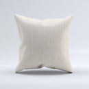 Tan Woven Fabric Pattern ink-Fuzed Decorative Throw Pillow