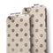Tan and Black Grunge Polka Dots iPhone 6/6s or 6/6s Plus 2-Piece Hybrid INK-Fuzed Case