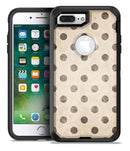 Tan and Black Grunge Polka Dots - iPhone 7 Plus/8 Plus OtterBox Case & Skin Kits