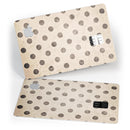 Tan and Black Grunge Polka Dots - Premium Protective Decal Skin-Kit for the Apple Credit Card