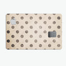 Tan and Black Grunge Polka Dots - Premium Protective Decal Skin-Kit for the Apple Credit Card