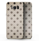 Tan and Black Grunge Polka Dots - Samsung Galaxy S8 Full-Body Skin Kit