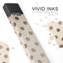Tan and Black Grunge Polka Dots - Premium Decal Protective Skin-Wrap Sticker compatible with the Juul Labs vaping device