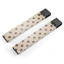 Tan and Black Grunge Polka Dots - Premium Decal Protective Skin-Wrap Sticker compatible with the Juul Labs vaping device