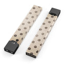Tan and Black Grunge Polka Dots - Premium Decal Protective Skin-Wrap Sticker compatible with the Juul Labs vaping device