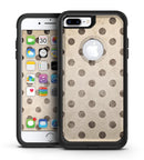 Tan and Black Grunge Polka Dots - iPhone 7 or 7 Plus Commuter Case Skin Kit