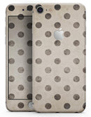 Tan and Black Grunge Polka Dots - Skin-kit for the iPhone 8 or 8 Plus