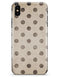 Tan and Black Grunge Polka Dots - iPhone X Clipit Case