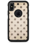 Tan and Black Grunge Polka Dots - iPhone X OtterBox Case & Skin Kits