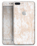Tan and White Faded Paint Over Planks - Skin-kit for the iPhone 8 or 8 Plus