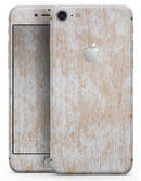 Tan and White Faded Paint Over Planks - Skin-kit for the iPhone 8 or 8 Plus