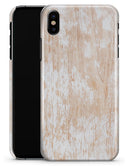 Tan and White Faded Paint Over Planks - iPhone X Clipit Case