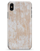 Tan and White Faded Paint Over Planks - iPhone X Clipit Case