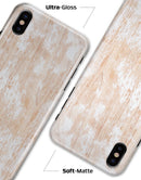 Tan and White Faded Paint Over Planks - iPhone X Clipit Case