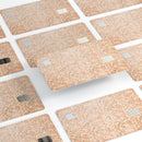 Tangerine Grunge Floral Pattern - Premium Protective Decal Skin-Kit for the Apple Credit Card