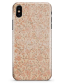 Tangerine Grunge Floral Pattern - iPhone X Clipit Case
