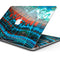 Teal Blue Red Dragon Vein Agate V2 - Skin Decal Wrap Kit Compatible with the Apple MacBook Pro, Pro with Touch Bar or Air (11", 12", 13", 15" & 16" - All Versions Available)