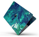 Teal Oil Mixture - Skin Decal Wrap Kit Compatible with the Apple MacBook Pro, Pro with Touch Bar or Air (11", 12", 13", 15" & 16" - All Versions Available)