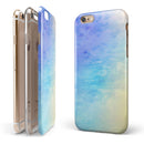 Teal 42234 Absorbed Watercolor Texture iPhone 6/6s or 6/6s Plus 2-Piece Hybrid INK-Fuzed Case