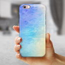 Teal 42234 Absorbed Watercolor Texture iPhone 6/6s or 6/6s Plus 2-Piece Hybrid INK-Fuzed Case
