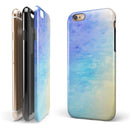 Teal 42234 Absorbed Watercolor Texture iPhone 6/6s or 6/6s Plus 2-Piece Hybrid INK-Fuzed Case