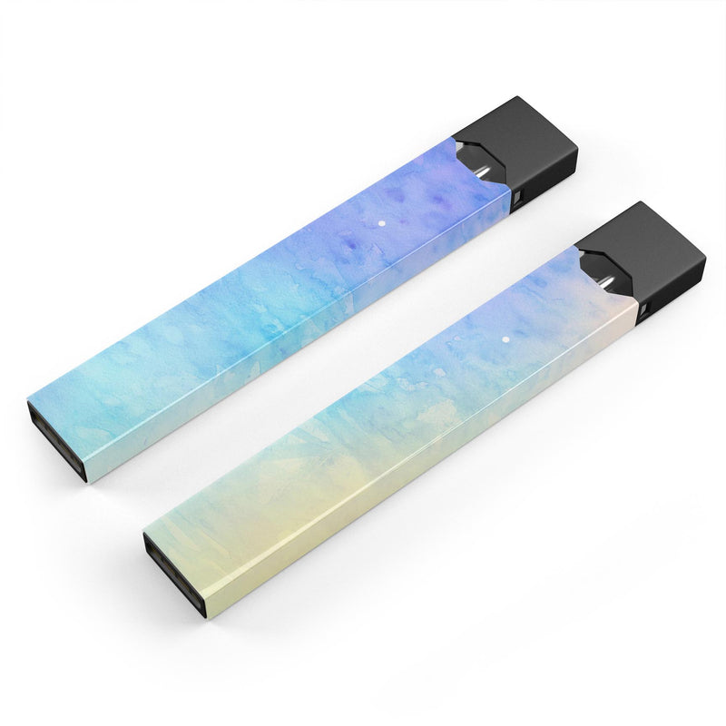 Teal 42234 Absorbed Watercolor Texture - Premium Decal Protective Skin-Wrap Sticker compatible with the Juul Labs vaping device