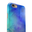 Teal 424 Absorbed Watercolor Texture iPhone 6/6s or 6/6s Plus 2-Piece Hybrid INK-Fuzed Case