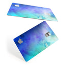 Teal 424 Absorbed Watercolor Texture - Premium Protective Decal Skin-Kit for the Apple Credit Card