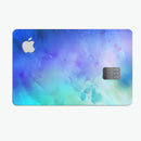 Teal 424 Absorbed Watercolor Texture - Premium Protective Decal Skin-Kit for the Apple Credit Card