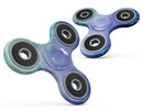 Teal 424 Absorbed Watercolor Texture Full-Body Fidget Spinner Skin-Kit