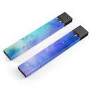 Teal 424 Absorbed Watercolor Texture - Premium Decal Protective Skin-Wrap Sticker compatible with the Juul Labs vaping device
