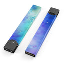 Teal 424 Absorbed Watercolor Texture - Premium Decal Protective Skin-Wrap Sticker compatible with the Juul Labs vaping device