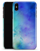Teal 424 Absorbed Watercolor Texture - iPhone X Clipit Case