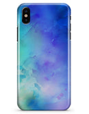 Teal 424 Absorbed Watercolor Texture - iPhone X Clipit Case