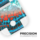 Teal Blue Red Dragon Vein Agate V2 - Full Body Skin Decal Wrap Kit for the Wireless Bluetooth Apple Airpods Pro, AirPods Gen 1 or Gen 2 with Wireless Charging