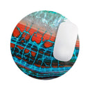 Teal Blue Red Dragon Vein Agate V2// WaterProof Rubber Foam Backed Anti-Slip Mouse Pad for Home Work Office or Gaming Computer Desk