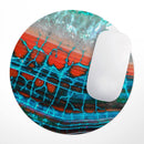 Teal Blue Red Dragon Vein Agate V2// WaterProof Rubber Foam Backed Anti-Slip Mouse Pad for Home Work Office or Gaming Computer Desk