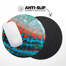 Teal Blue Red Dragon Vein Agate V2// WaterProof Rubber Foam Backed Anti-Slip Mouse Pad for Home Work Office or Gaming Computer Desk