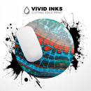 Teal Blue Red Dragon Vein Agate V2// WaterProof Rubber Foam Backed Anti-Slip Mouse Pad for Home Work Office or Gaming Computer Desk