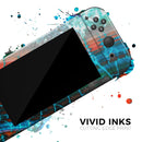 Teal Blue Red Dragon Vein Agate V2 // Skin Decal Wrap Kit for Nintendo Switch Console & Dock, Joy-Cons, Pro Controller, Lite, 3DS XL, 2DS XL, DSi, or Wii - Vinyl Skin Wrap for Nintendo Switch 2, OLED, Lite, Pro Controller, Wii & Classic Handhelds