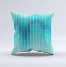 Teal Disco Ball ink-Fuzed Decorative Throw Pillow