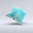 Teal Disco Ball ink-Fuzed Decorative Throw Pillow