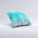 Teal Disco Ball ink-Fuzed Decorative Throw Pillow