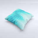 Teal Disco Ball ink-Fuzed Decorative Throw Pillow
