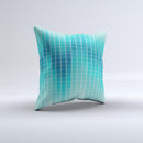 Teal Disco Ball ink-Fuzed Decorative Throw Pillow