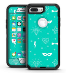 Teal Doodles with Lightning - iPhone 7 Plus/8 Plus OtterBox Case & Skin Kits