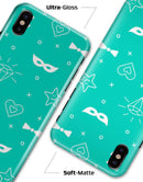 Teal Doodles with Lightning - iPhone X Clipit Case