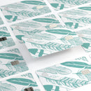 Teal Feather Pattern - Premium Protective Decal Skin-Kit for the Apple Credit Card
