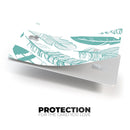 Teal Feather Pattern - Premium Protective Decal Skin-Kit for the Apple Credit Card