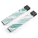 Teal Feather Pattern - Premium Decal Protective Skin-Wrap Sticker compatible with the Juul Labs vaping device